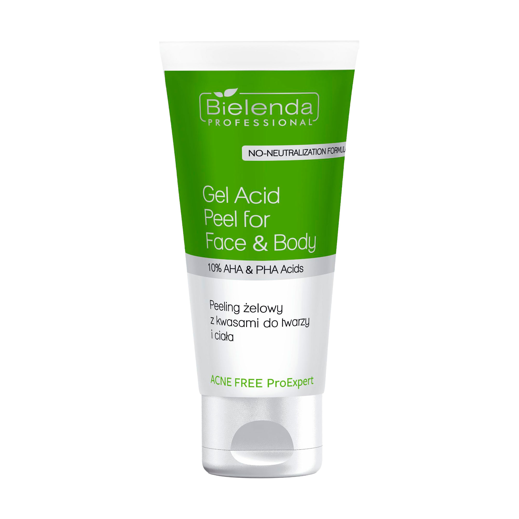 Гель-пілінг для обличчя та тіла Bielenda Professional Acne Free Pro Expert Gel Acid Peel For Face &amp; Body з кислотами, 150 мл